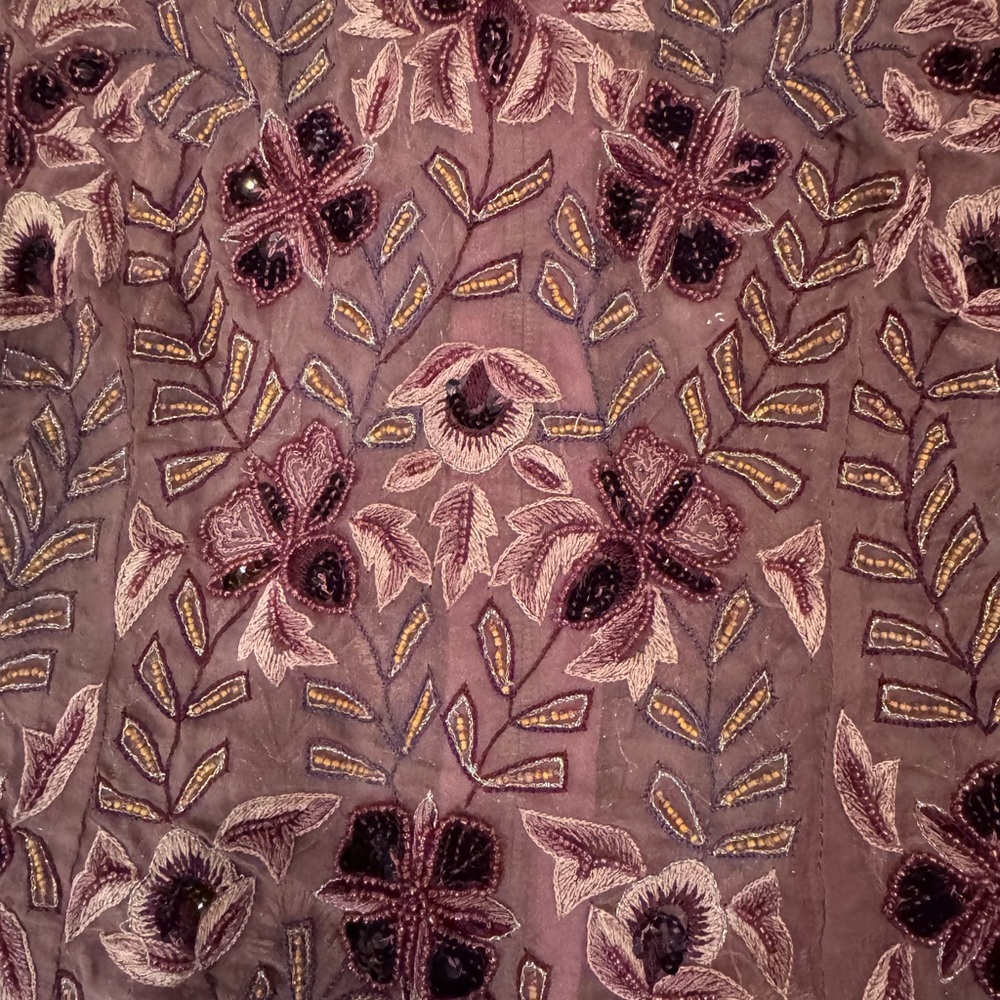 ❤️ NWT ARTISANAL HAND-EMBROIDERED 100% Silk BEADED Top - Picture 16 of 16